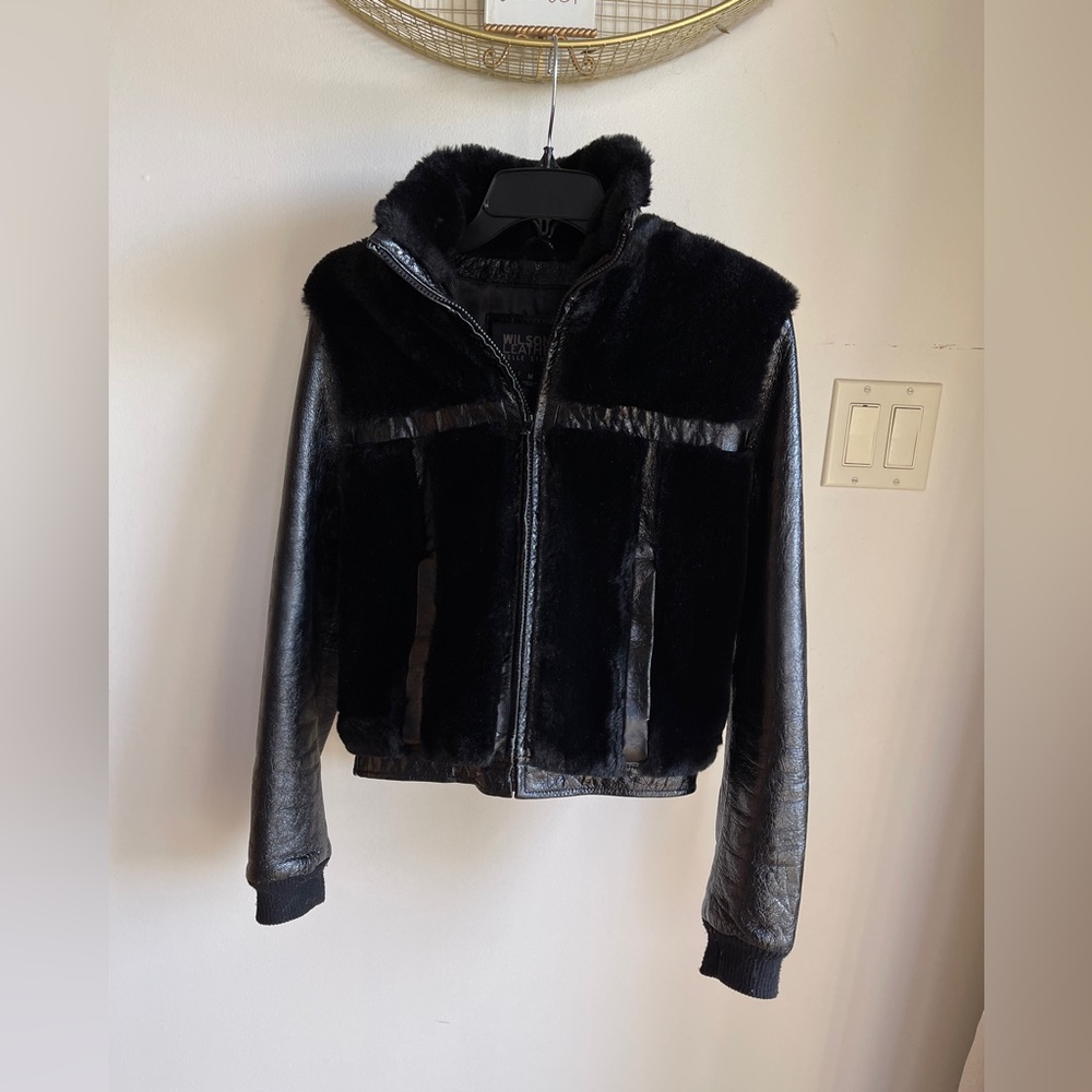 Wilson Leather Jacket With Fur Trimmed